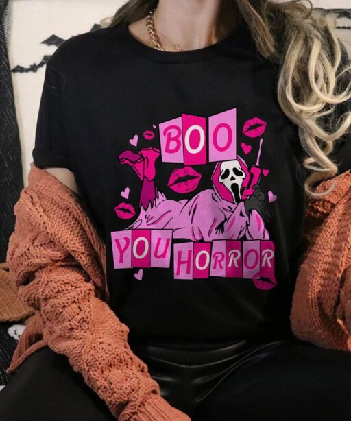 Boo You Horror Ghost Face Shirt | Ghost Face Shirt | Scream Movie Horror Halloween Shirt | Halloween Party Shirt