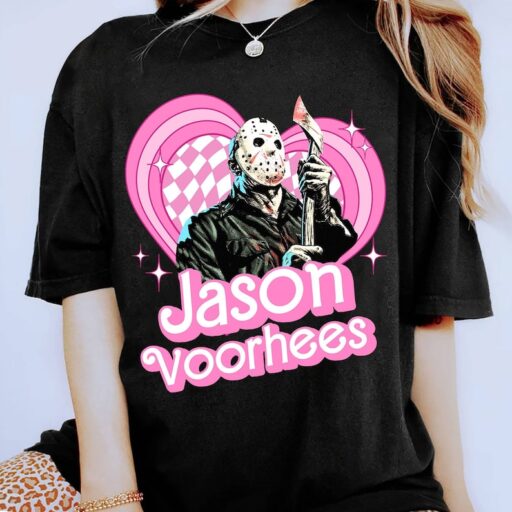 Jason Voorhees Pink Dolls Shirt | Jason Voorhees Shirt | Horror Halloween Shirt | Friday the 13th Shirt | Funny Halloween Party Shirt