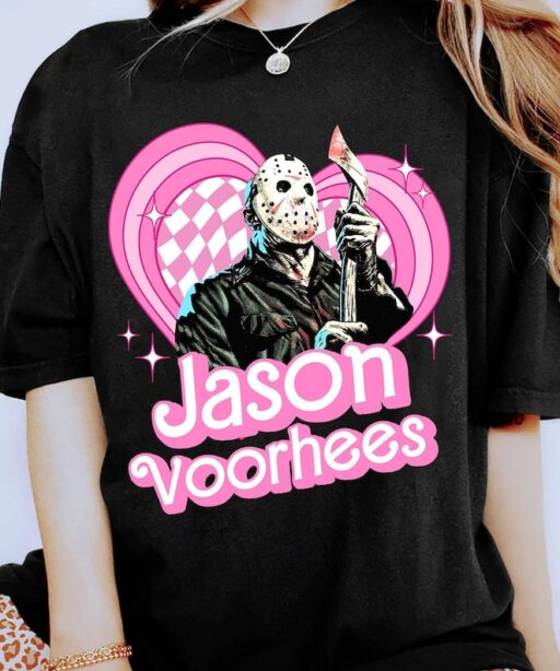 Jason Voorhees Pink Dolls Shirt | Jason Voorhees Shirt | Horror Halloween Shirt | Friday the 13th Shirt | Funny Halloween Party Shirt