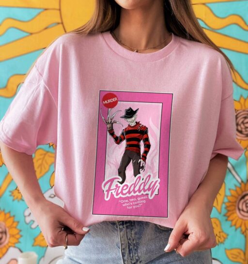 Retro Freddy Krueger Pink Doll Shirt | Freddy Krueger Homage Shirt | A Nightmare on Elm Street Shirt | Horror Halloween Shirt | Horror Movie