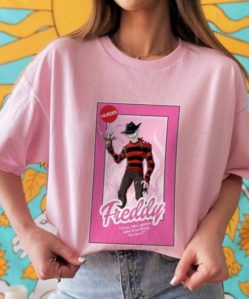 Retro Freddy Krueger Pink Doll Shirt | Freddy Krueger Homage Shirt | A Nightmare on Elm Street Shirt | Horror Halloween Shirt | Horror Movie