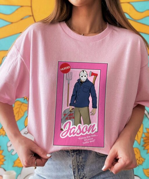 Retro Jason Voorhees Pink Doll Shirt | Jason Voorhees Shirt | Friday the 13th Shirt | Horror Halloween Shirt | Horror Movie