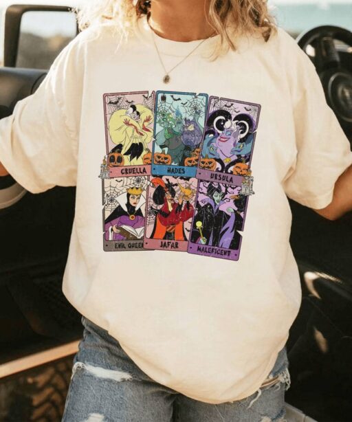 Retro Villains Tarot Cards Shirt | Bad Witches Club Shirt | Family Villain Shirt | Bad Girls Villains | Ursula Evil Queen Malecifent Tee