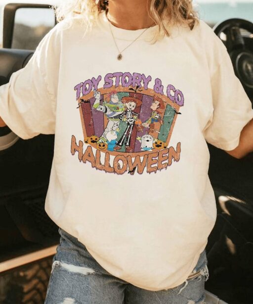 Toy Story Halloween Shirt | Retro Toy Story Spooky Season Halloween Shirt | Woody Buzz Lightyear Halloween Trick Or Treat Shirt