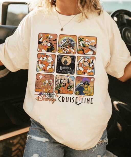 Vintage Mickey Cruise Line Halloween On The High Seas Shirt | Mickey And Friends Halloween Shirt | Trick Or Treat Shirt