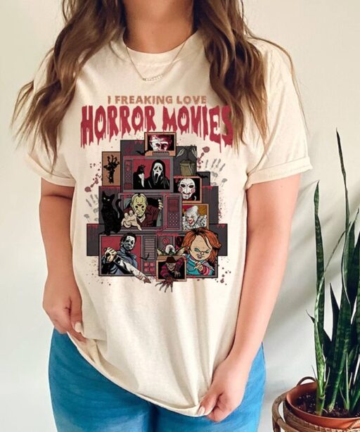 Horror Movie Shirt | Vintage 90s Halloween Movies | Serial Killer Shirt | Ghost Face Jason Voorhees Michael Myers Shirt | Horror Halloween