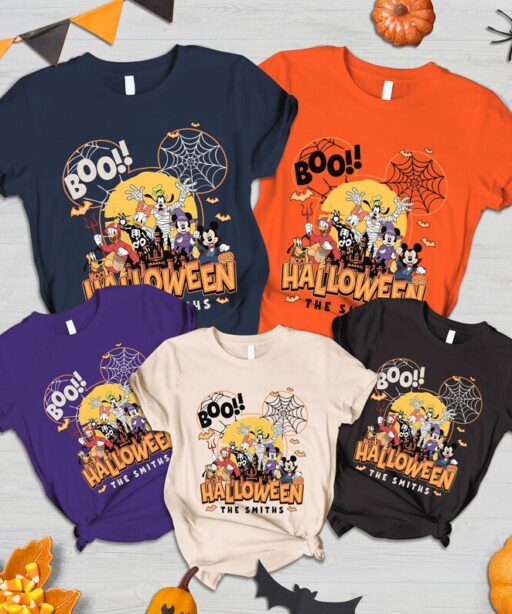 Custom Mickey Halloween Family Shirt | Magic Kingdom Halloween 2023 Shirt | Family Halloween Costume Shirt | Skeleton Mickey Shirt