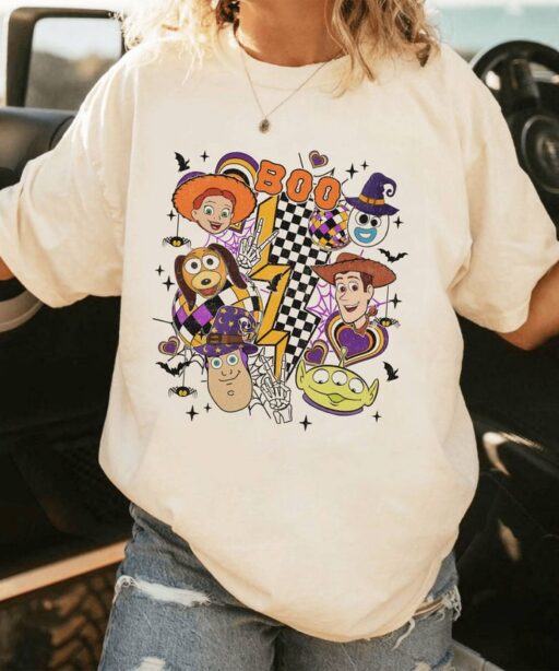 Toy Story Halloween Shirt | Woody Buzz Lightyear Checkered Boo Halloween, Mickey's Not So Scary Halloween Party 2023 | Family Halloween Trip