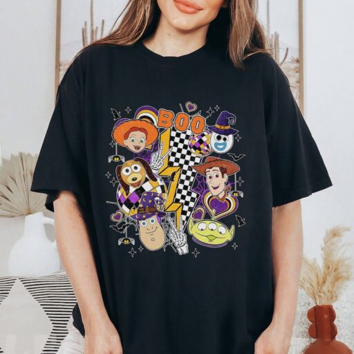 Toy Story Halloween Shirt | Woody Buzz Lightyear Checkered Boo Halloween, Mickey's Not So Scary Halloween Party 2023 | Family Halloween Trip