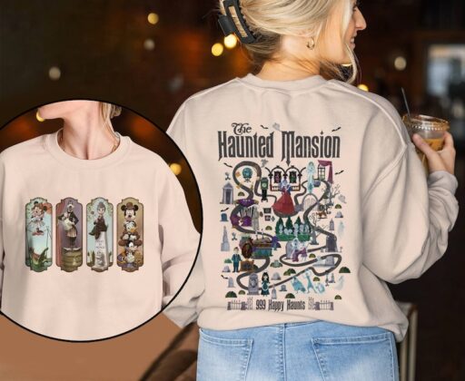 Haunted Mansion Shirt | Mickey and Friends Shirt | Vintage Mickey Haunted Mansion Map Shirt | Family Halloween Shirt | Magic Kingdom