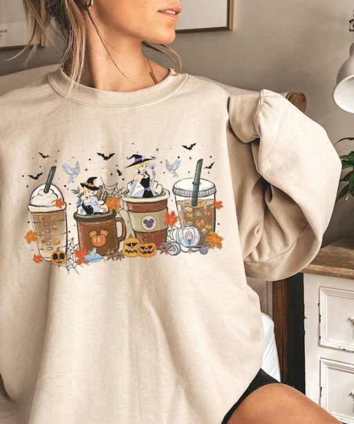 Retro Halloween Cinderella Coffee Cup Shirt | Princess Cinderella Shirt | Halloween Cinderella Shirt | Halloween Princess Shirt