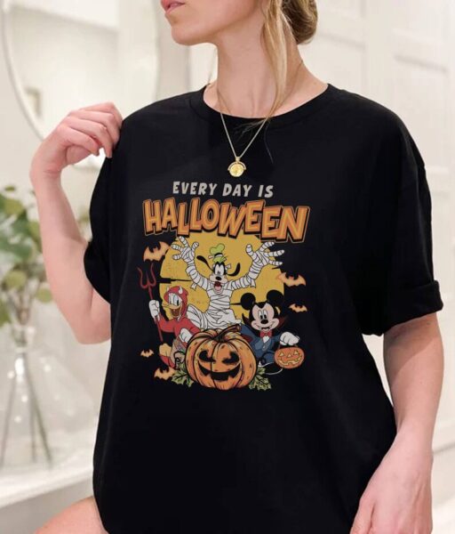 Mickey and Friends Everyday is Halloween Pumpkin Spice Shirt | Retro Mickey Halloween Shirt | Spooky Season Shirt | Trick or Treat Shirt