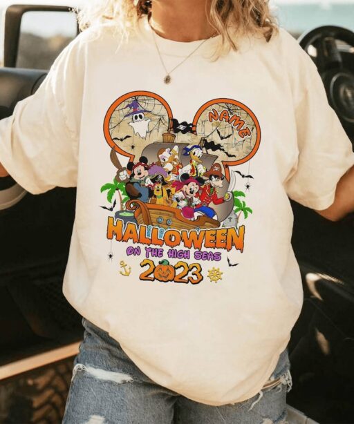 Retro Disneyland Halloween Family Shirt | Family Halloween Vacation Shirt | Mickey And Friends Halloween Sweatshirt | Halloween Cruise