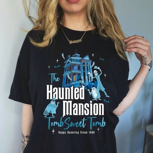 The Haunted Mansion Shirt | Hitchhiking Ghosts Shirt | Retro Halloween Tshirt | Disneyland Trip Shirt | Stretching Room Shirt