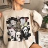 Horror Characters Checkered Shirt | Horror Halloween Shirt | Michael Myers Ghost Face Jason Voorhees Shirt | Scary Movie Shirt