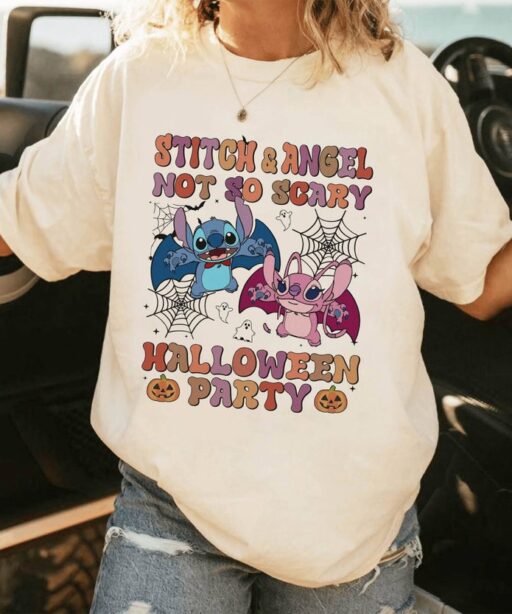 Halloween Shirt | Stitch Halloween Shirt | Mickey's Not So Scary Halloween Party | Stitch Angel Balloons Halloween Shirt