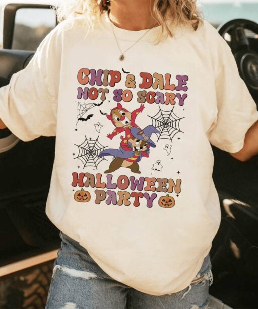 Halloween Shirt | Chip And Dale Halloween Shirt | Mickey's Not So Scary Halloween Party | Chip Dale Balloons Halloween Shirt