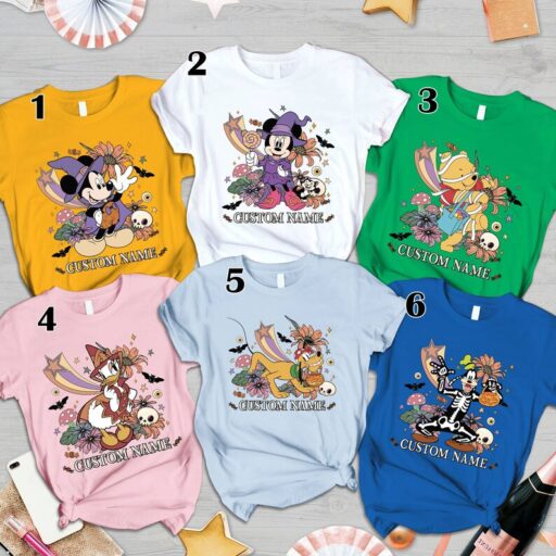 Retro Mickey And Friends Halloween Shirt | Cute Mickey Minnie Halloween Shirt | Halloween Shirt | Minnie Pumpkin Minnie Spooky Shirt