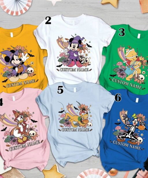 Retro Mickey And Friends Halloween Shirt | Cute Mickey Minnie Halloween Shirt | Halloween Shirt | Minnie Pumpkin Minnie Spooky Shirt