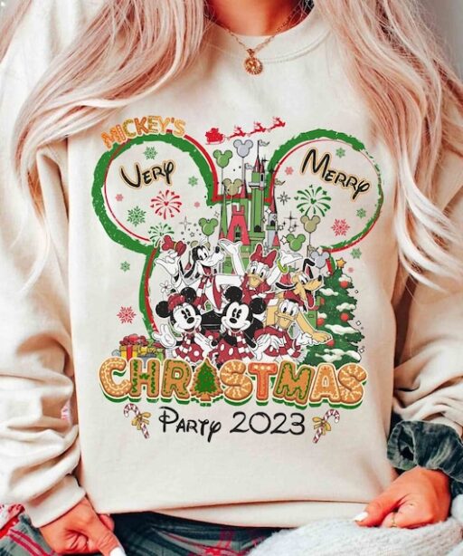 Mickey's Very Merry Christmas Party 2023 Shirt, Disney Family Matching Shirt, Mickey Mouse Tee, Holiday T-Shirt, Disney Xmas Party T-shirt