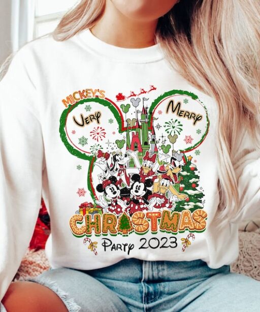 Mickey's Very Merry Christmas Party 2023 Shirt, Disney Family Matching Shirt, Mickey Mouse Tee, Holiday T-Shirt, Disney Xmas Party T-shirt