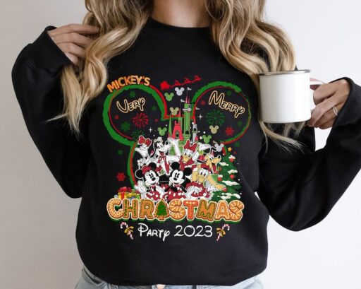 Mickey's Very Merry Christmas Party 2023 Shirt, Disney Family Matching Shirt, Mickey Mouse Tee, Holiday T-Shirt, Disney Xmas Party T-shirt