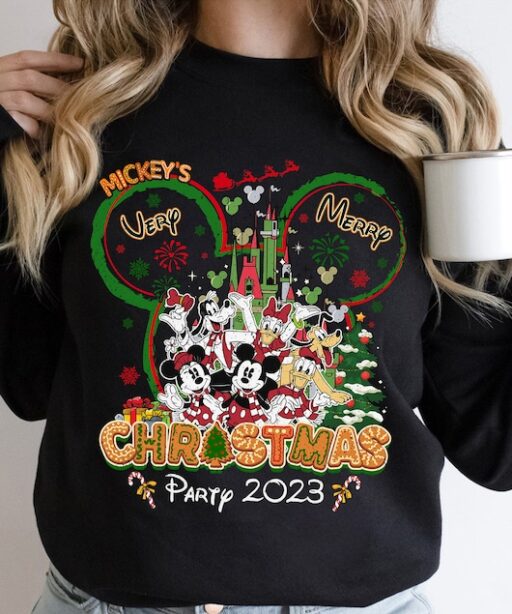 Mickey's Very Merry Christmas Party 2023 Shirt, Disney Family Matching Shirt, Mickey Mouse Tee, Holiday T-Shirt, Disney Xmas Party T-shirt