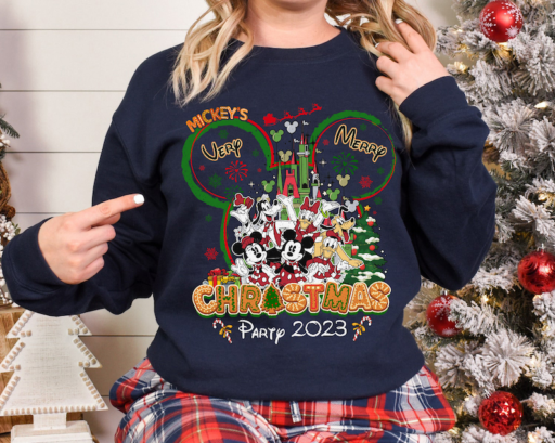 Mickey's Very Merry Christmas Party 2023 Shirt, Disney Family Matching Shirt, Mickey Mouse Tee, Holiday T-Shirt, Disney Xmas Party T-shirt