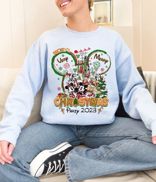 Mickey's Very Merry Christmas Party 2023 Shirt, Disney Family Matching Shirt, Mickey Mouse Tee, Holiday T-Shirt, Disney Xmas Party T-shirt