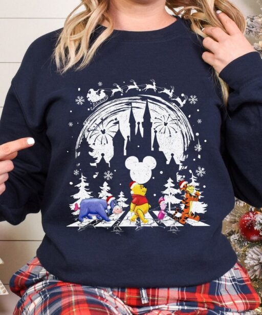 Retro Winnie The Pooh Christmas Sweatshirt, Pooh Shirt, Winnie The Pooh Xmas, Pooh And Friends, Disney Winnie The Pooh, Disney Pooh Bear Tee