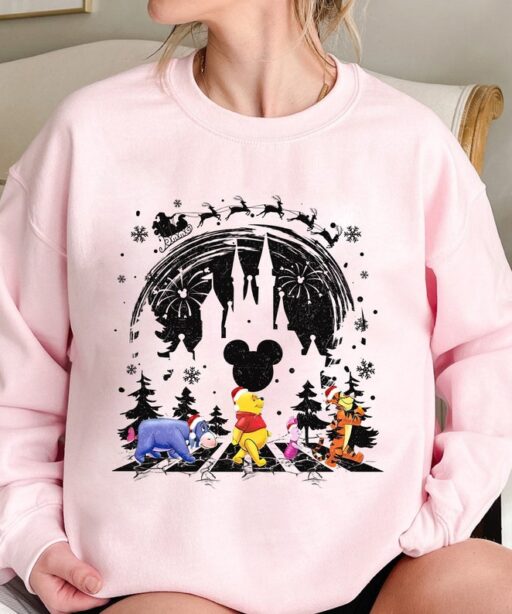 Retro Winnie The Pooh Christmas Sweatshirt, Pooh Shirt, Winnie The Pooh Xmas, Pooh And Friends, Disney Winnie The Pooh, Disney Pooh Bear Tee