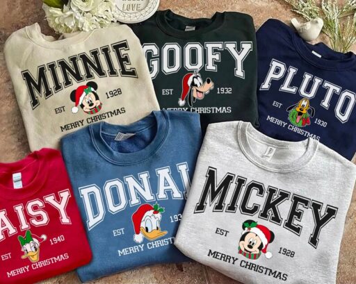 Mickey and Friends Character Christmas Shirt, Disney Family Christmas Sweatshirt, Disneyland Family Christmas Shirt, Disney Christmas Shirt
