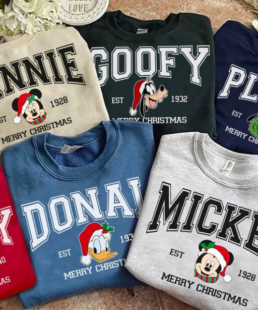Mickey and Friends Character Christmas Shirt, Disney Family Christmas Sweatshirt, Disneyland Family Christmas Shirt, Disney Christmas Shirt