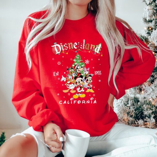 Vintage Disneyland Christmas Sweatshirt, Mickey and Friends Christmas Shirt, Disneyland Sweatshirt, Christmas Family Sweatshirt