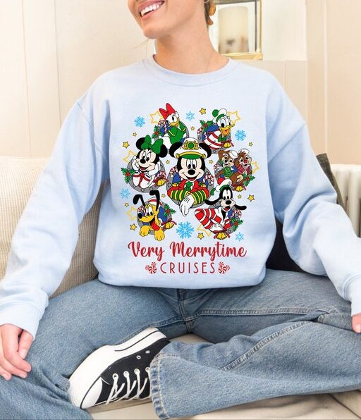 Mickey And Friends Very Merrytime Cruises Shirt, Disneyland Christmas Family Shirts, Christmas Cruise Shirts, Cruise Line Christmas Shirt