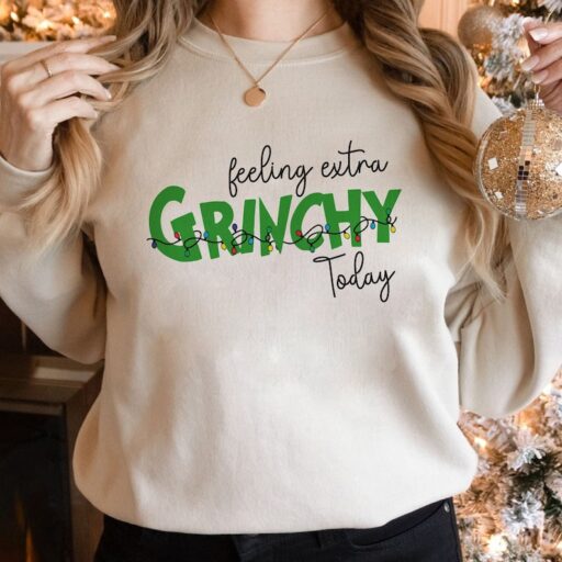 Feeling Extra Grinchy Today Christmas Shirt, Christmas Gift, Family Christmas Shirt, Funny Grinch Shirt, Matching Shirt,Disney, Grinch Shirt