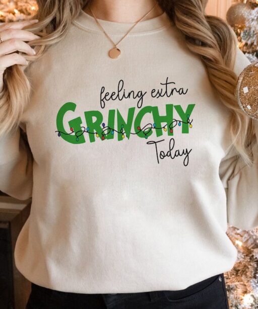 Feeling Extra Grinchy Today Christmas Shirt, Christmas Gift, Family Christmas Shirt, Funny Grinch Shirt, Matching Shirt,Disney, Grinch Shirt