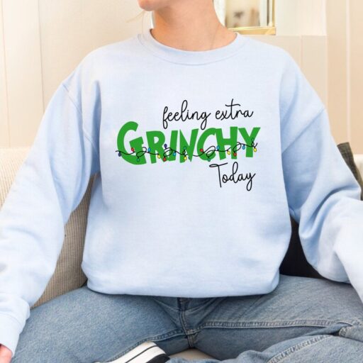 Feeling Extra Grinchy Today Christmas Shirt, Christmas Gift, Family Christmas Shirt, Funny Grinch Shirt, Matching Shirt,Disney, Grinch Shirt