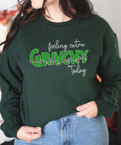 Feeling Extra Grinchy Today Christmas Shirt, Christmas Gift, Family Christmas Shirt, Funny Grinch Shirt, Matching Shirt,Disney, Grinch Shirt