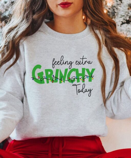 Feeling Extra Grinchy Today Christmas Shirt, Christmas Gift, Family Christmas Shirt, Funny Grinch Shirt, Matching Shirt,Disney, Grinch Shirt