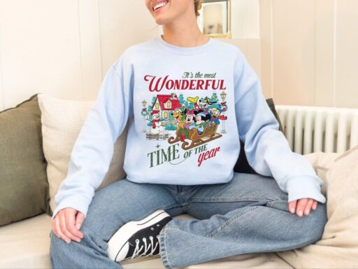 It's The Most Wonderful Time Of The Year Disney Christmas Shirt, Vintage Disney World Disneyland Shirt, Mickey & Friends Christmas Shirt