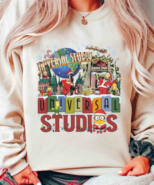 Universal Studios Christmas Shirt, Holiday At Universal 2023 Shirt, Family Christmas Vacation Shirt, Disney World Trip Tee,Hollywood Studios