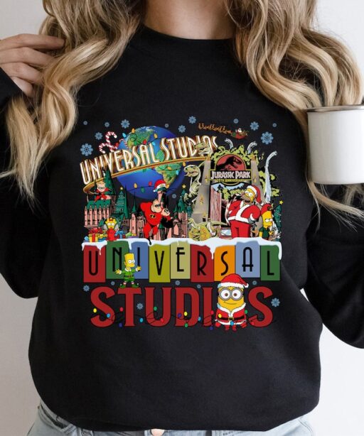 Universal Studios Christmas Shirt, Holiday At Universal 2023 Shirt, Family Christmas Vacation Shirt, Disney World Trip Tee,Hollywood Studios