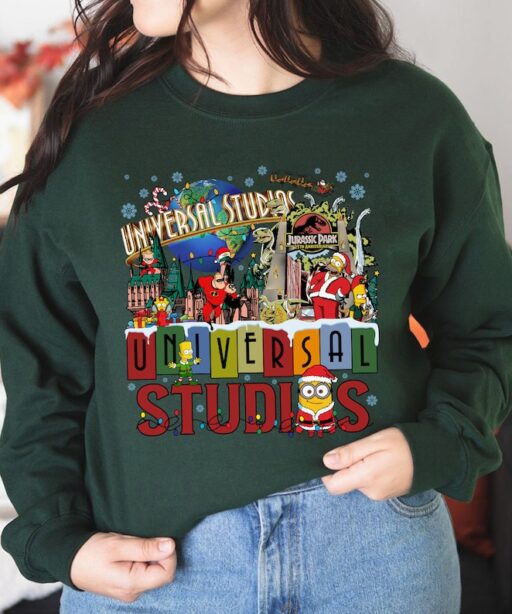 Universal Studios Christmas Shirt, Holiday At Universal 2023 Shirt, Family Christmas Vacation Shirt, Disney World Trip Tee,Hollywood Studios