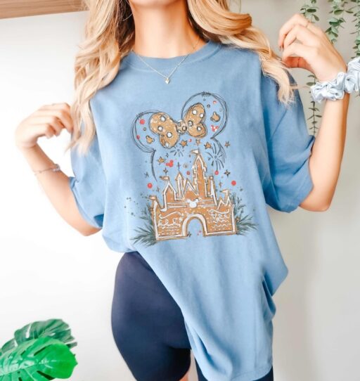 Disney Gingerbread Castle Sweatshirt, Christmas Castle Shirt, Disney Christmas Shirt, Mickey Christmas Shirt, Disney Christmas Family Shirt