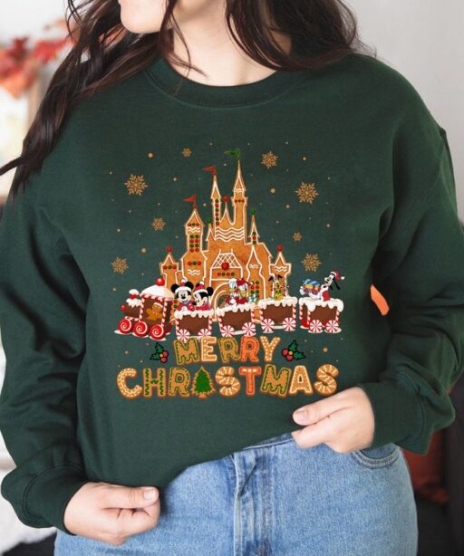 Disney Gingerbread Castle Shirt, Disney Merry Christmas Shirt, Magic Kingdom Merry Christmas Shirt, Merry Christmas Disney Vacation Shirt