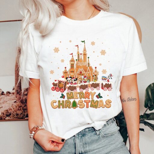 Disney Gingerbread Castle Shirt, Disney Merry Christmas Shirt, Magic Kingdom Merry Christmas Shirt, Merry Christmas Disney Vacation Shirt