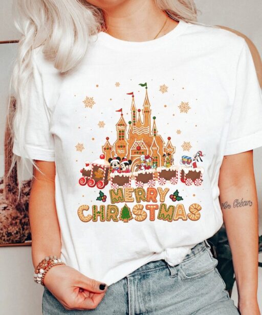 Disney Gingerbread Castle Shirt, Disney Merry Christmas Shirt, Magic Kingdom Merry Christmas Shirt, Merry Christmas Disney Vacation Shirt