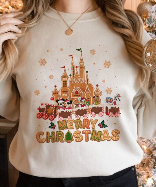 Disney Gingerbread Castle Shirt, Disney Merry Christmas Shirt, Magic Kingdom Merry Christmas Shirt, Merry Christmas Disney Vacation Shirt