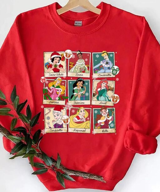 DisneyWorld Princess Christmas Shirt, DisneyLand Princess Family Shirt, DisneyWorld Christmas Vacation Prinncess Girls Trip Custom Shirt